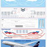 773 Лазерная декаль  с элементами белой печати. На модель "ЗВЕЗДА" Boeing 777-300ER Aeroflot    1/144