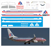 Декаль на Boeing 737-800  American Airlines old 1/144