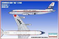 Сборная Модель самолета Convair 880 масштаб 1/144 (пластик) Jal