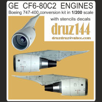 Конверсионный набор GE CF6-80C2 engines for Boeing 747-400 in 1/200