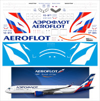 Лазерная декаль на Airbus A350-900 (Revell) 1/144 Аэroflot 2020 1/144