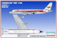 Сборная Модель самолета Convair 880 масштаб 1/144 (пластик) TWA