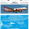 Лазерная декаль на Boeing 787- 900 1/144 Qantas red