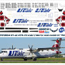 Лазерная декаль на варианты окраски Ut-air модели ATR-72 1/144