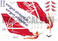 747 Лазерная декаль для Боинг747-400 Lady Penelope -Virgin Atlantic 1/144