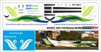Декаль на ATR72 1/144 MASwings 9w MWH