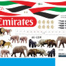 Декаль на Airbus A380  Emirates Animals 1/144