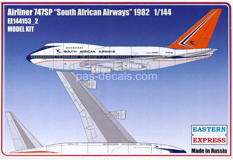 Сборная модель самолета Boeing 747SP South African Airways 1/144