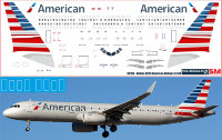 Декаль на Airbus A321 American Airlines 1/144