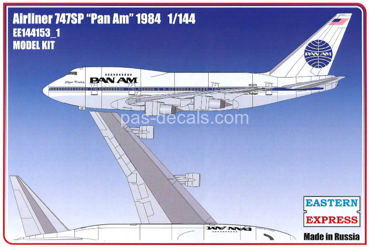 Сборная модель самолета Boeing 747SP PAN AM 1/144