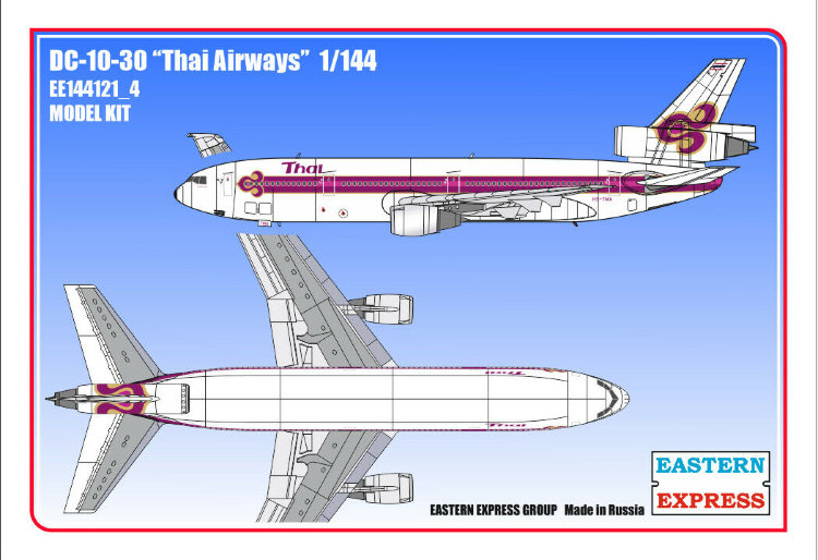 Сборная Модель самолета DC-10-30 Thai 144121-4 масштаб 1/144