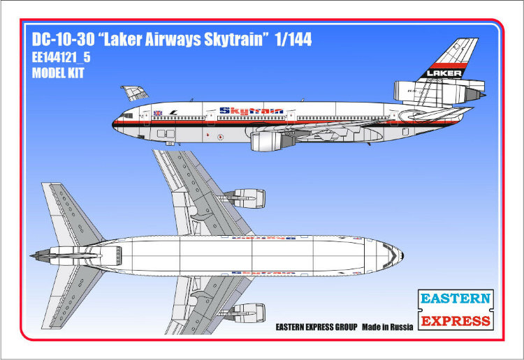 Сборная Модель самолета DC-10-30 Laker Airways Skytrain 144121-5 масштаб 1/144