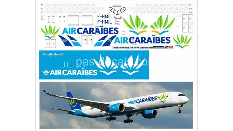 Laser decal for Airbus A 350-1000 Air CARAIBES