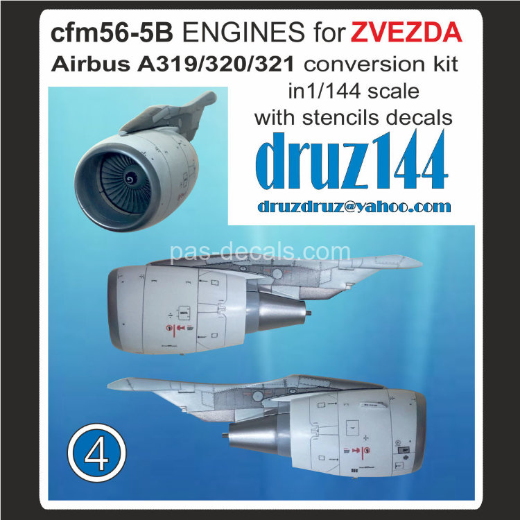 Конверсионный набор cfm56-5B engines for Zvezda kits 1-144