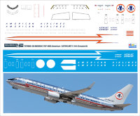 Лазерная декаль на Boeing 737-800 American Astrojet 1/144 под Звезду