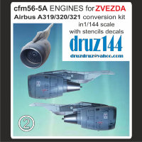 Конверсионный набор cfm56-5A engines for Zvezda kits 1-144