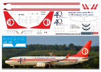 Декаль на Boeing 737-800 MALAYSIA System  1/144
