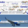 753 laser decal Boeing 757-300 Thomas cook Condor Snoopy for Eastern Express. PAS-DECALS. Minicraft 1/144
