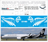Лазерная декаль на Airbus A 321 NEO Air New Zealand 1/144