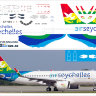 320-46 Лазерная декаль на Airbus A 320-NEO 1/144 Air Seychelles