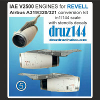 Конверсионный набор IAE V2500 engines for A319/320/321 Revell kits in 1/144 scale