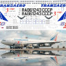 86 Лазерная декаль на Ил-86  Zvezda Трансаэро 3 года, 850 лет Москва 1/144