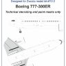 Технические надписи декаль На Boeing 777-300 Звезда 1/144