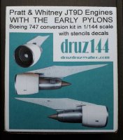 Конверсионный набор двигатели для самолета Boeing 747 PW JT9D ранний пилон масштаб 1/144