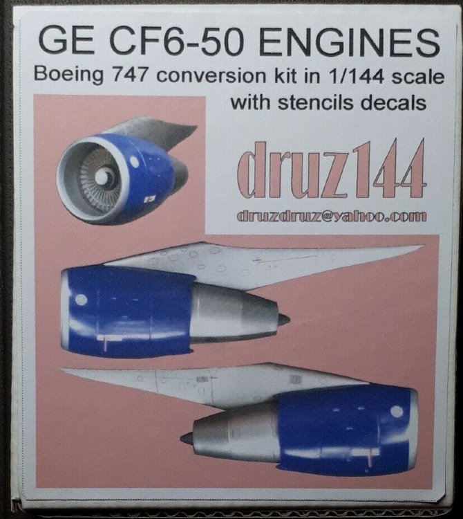 Конверсионный набор двигатели GE - CF6-50 для самолета Boeing 747  масштаб 1/144