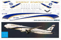 Laser decal for Boeing 787-900 El-Al Gold 1/144
