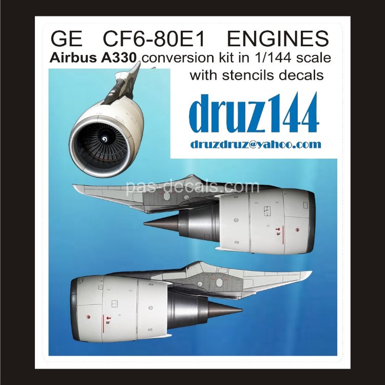 Конверсионный набор  GE CF6-80E1 engines for Airbus A 330 in 1/144 scale