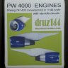 Конверсионный набор двигатели для самолета Boeing 747 Pratt & Whitney 4000 масштаб 1/144