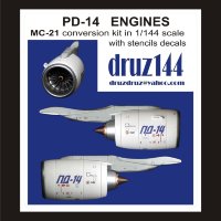 Конверсионный набор к модели MC-21 от Звезды PD-14 engines for MC-21-310 in 1/144