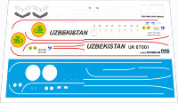 Лазерная декаль на BOEING 767-300 UZBEKISTAN CARGO 1/144