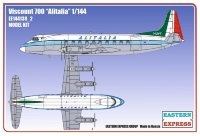 1/144  Сборная модель самолета Viscount 700 Alitalia