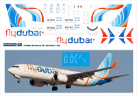 Декаль на Boeing 737-800 MAX Fly Dubai 1/144