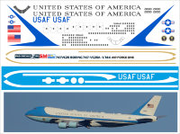 Laser decal for Boeing 747 VC-25 Air Force One 1/144 