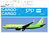 Лазерная декаль на Boeing 737-800 S-7 CARGO 1/144