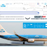 Лазерная декаль на BOEING 737-700 1/144 под Звезду- KLM