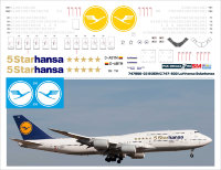 Декаль на Boeing 747-800 Lufhansa 5 star 1/144