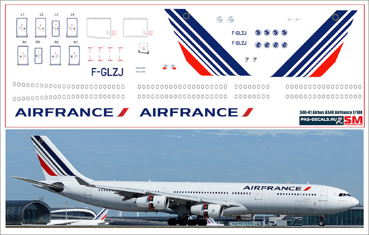 340-01 Airbus A340 Air France 1/144
