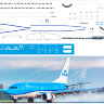 Лазерная декаль на BOEING 737-700 1/144 под Звезду- KLM NEW