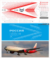 Лазерная декаль на Boeing 777-300 Авиакомпания Россия масштаб 1/144  