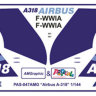 Laser decal for Airbus A 318 (1/144) Home Color