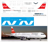 321-22 Decal for Airbus A 321 Nord Wind 1/144 (for kit Zvezda)