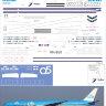773 Лазерная декаль с элементами белой печати на Boeing 777-300 "Звезда"  KLM 95 years 1/144