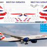 Лазерная декаль на Airbus A350-1000 масштаб 1/144- British Airways