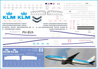 773 Лазерная декаль с элементами белой печати на Boeing 777-300 "Звезда"  KLM 95 NEW 1/144