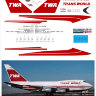 Декаль на Boeing 747SP TWA 1/144