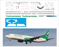 737800-41 Decal for Boeing 737-800 Turkmenistan 1/144 (for kit Zvezda)
